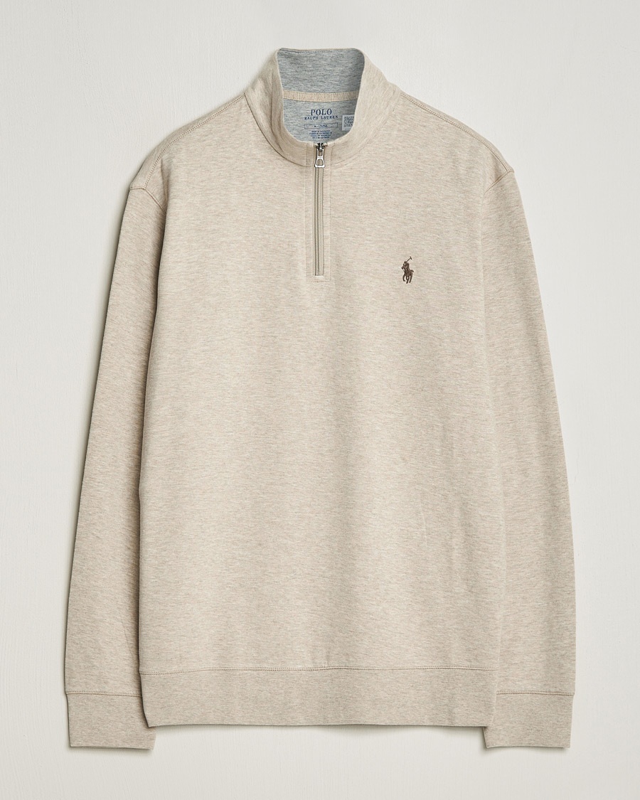 Herre | Klær | Polo Ralph Lauren | Double Knit Half-Zip Sweater Tuscan Beige Heather