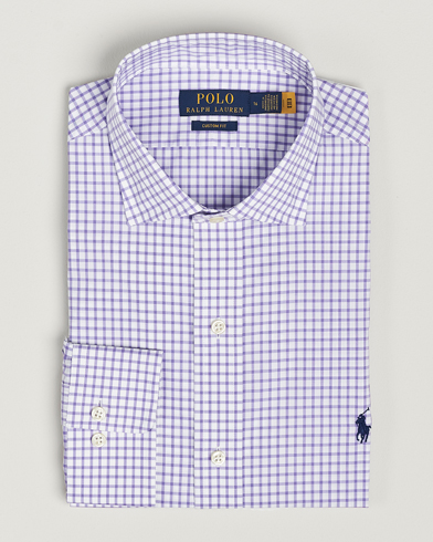  Custom Fit Poplin Shirt Purple/White