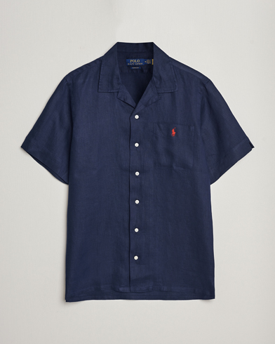  Linen Pocket Short Sleeve Shirt Newport Navy