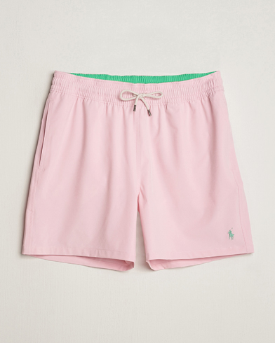 Herre | Badeshorts med snøring | Polo Ralph Lauren | Recycled Traveler Boxer Swimshorts Garden Pink