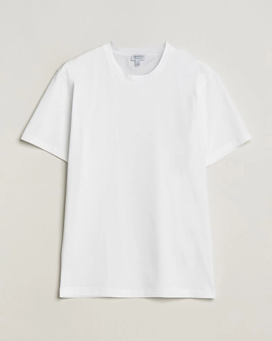 Herre | T-Shirts | Sunspel | Riviera Midweight Tee White