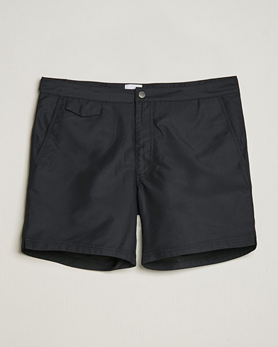 Herre | Badeshorts med snøring | Sunspel | Recycled Seaqual Tailored Swim Shorts Black