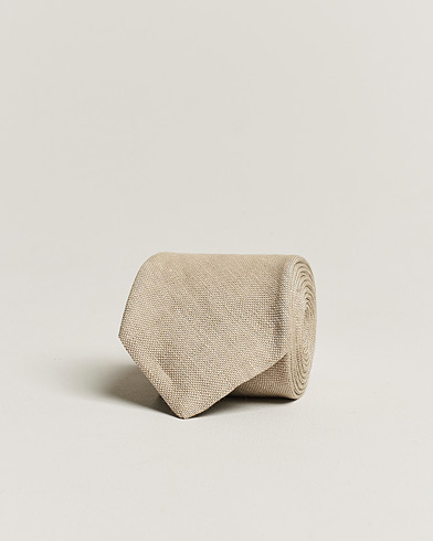 Herre |  | Amanda Christensen | Hopsack Linen 8cm Tie Sand