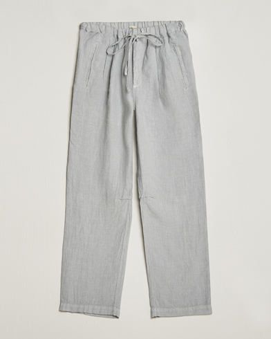 Herre | Linbukser | Massimo Alba | Keywest Linen Drawstring Pants Light Grey