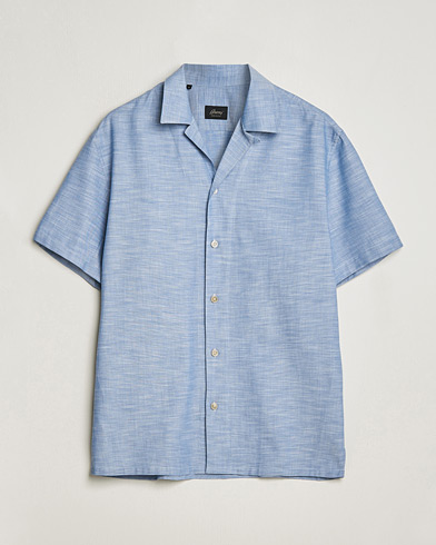 Herre | Brioni | Brioni | Cotton Cuban Shirt Light Blue