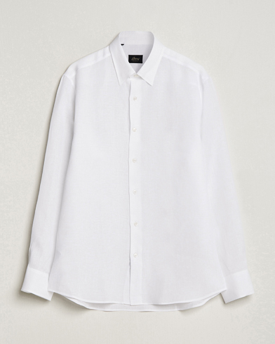 Herre | Brioni | Brioni | Linen Sport Shirt White