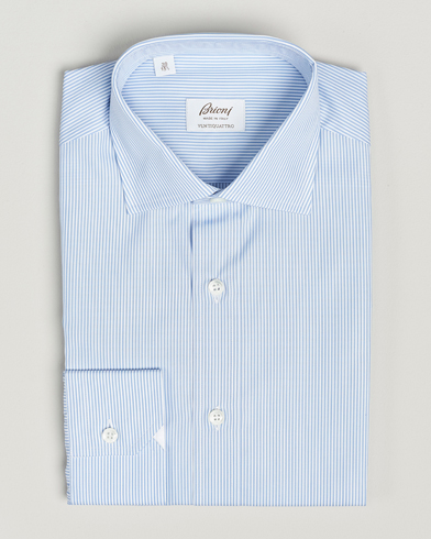 Herre |  | Brioni | Slim Fit Dress Shirt Light Blue Stripe