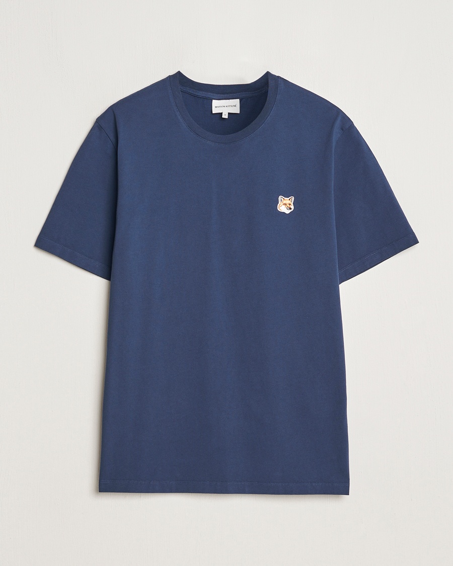 Herre | T-Shirts | Maison Kitsuné | Fox Head T-Shirt Ink Blue