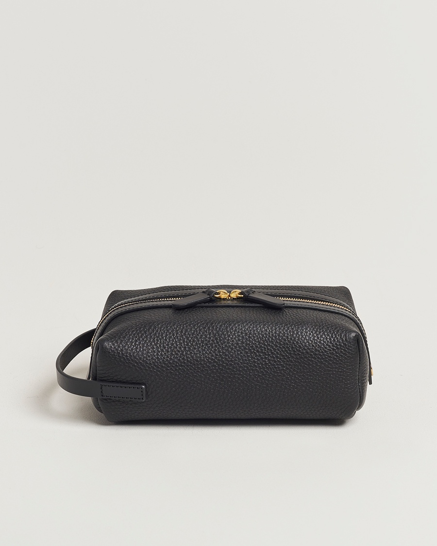 Herre | Toalettmapper | Mismo | Groom Pebbled Leather Washbag Black