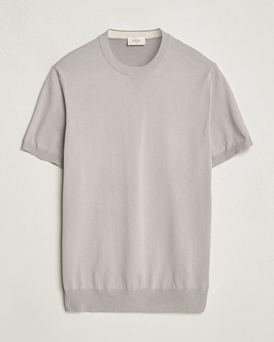 Herre |  | Altea | Extrafine Cotton Knit T-Shirt Taupe