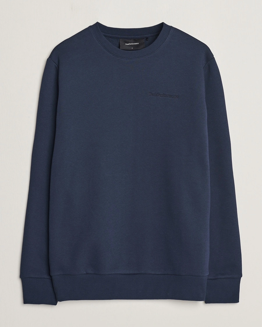 Peak Performance Original Logo Crew Neck Sweatshirt Blue Shadow – Blå