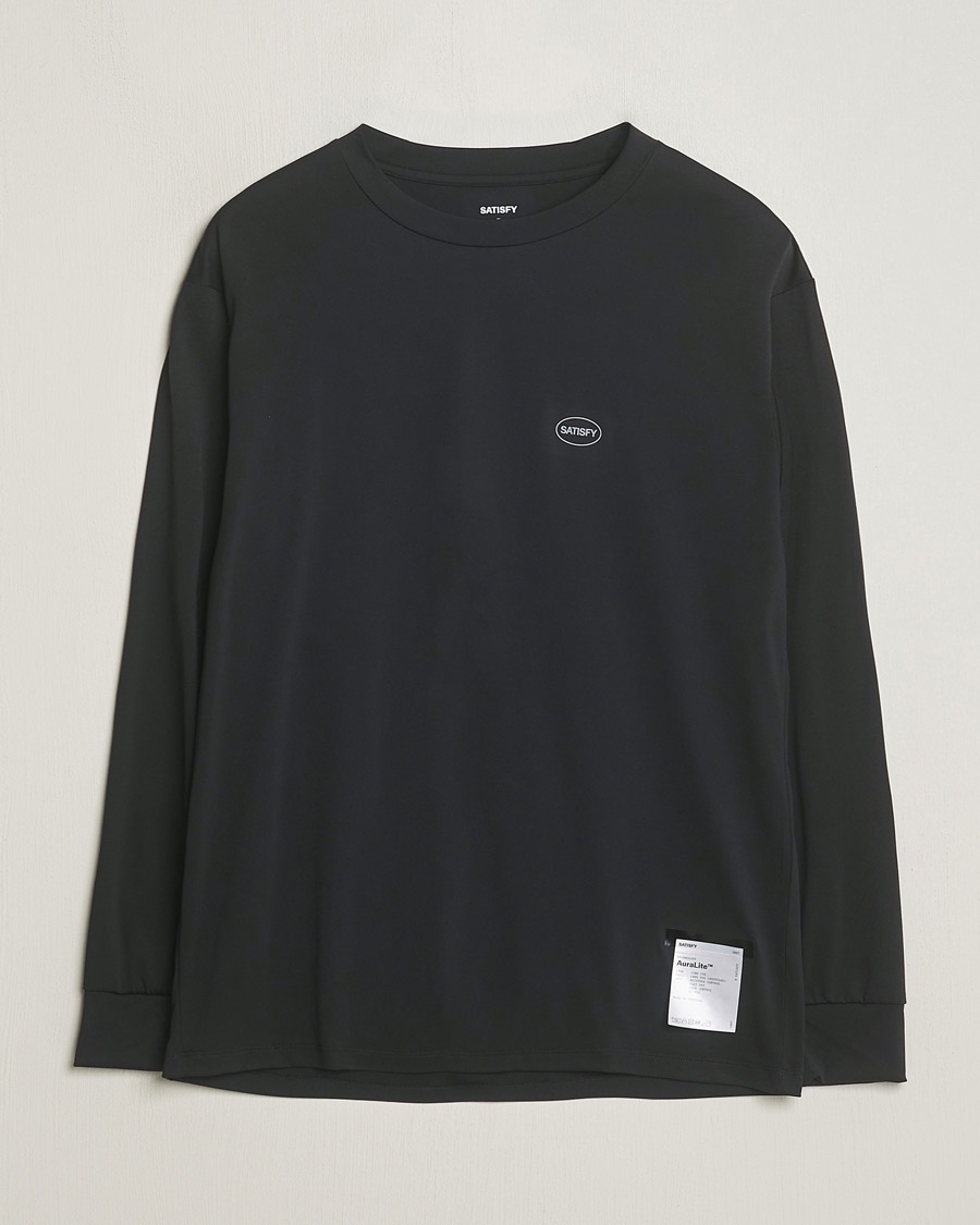 Herre | Langermede t-shirts | Satisfy | AuraLite Long Sleeve T-Shirt Black