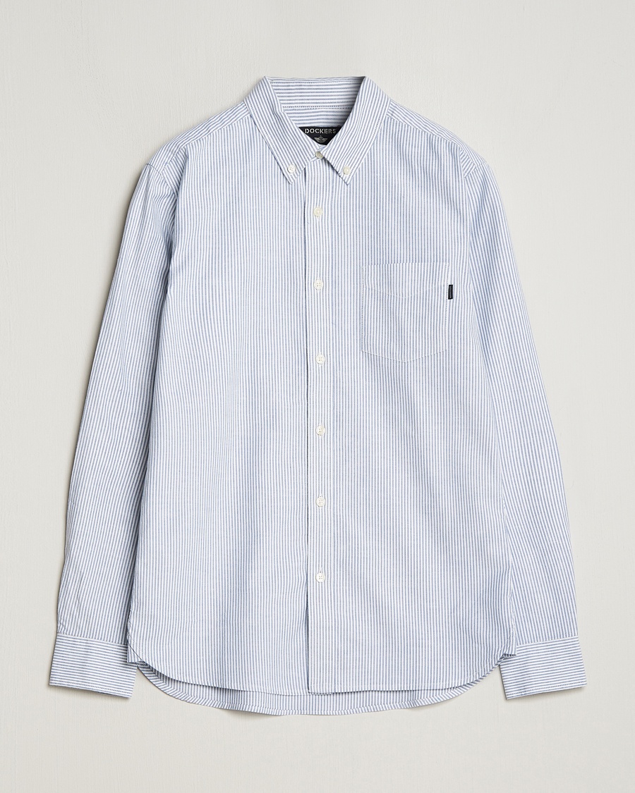 Herre | American Heritage | Dockers | Cotton Stretch Oxford Shirt Striped Delft