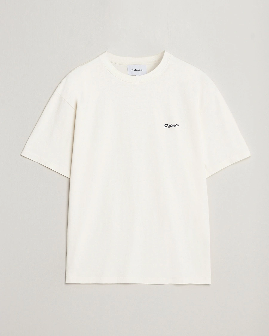 Herre | T-Shirts | Palmes | Dyed T-Shirt Off White
