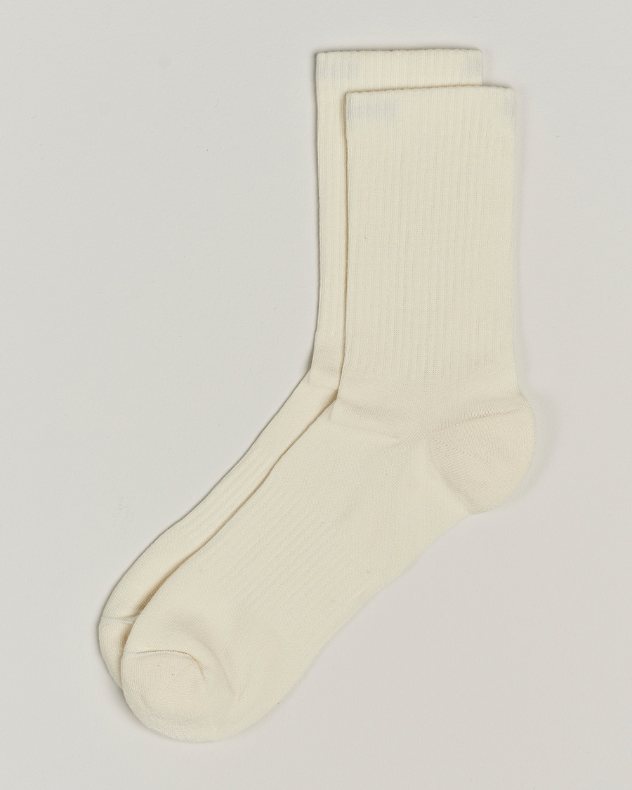 Sweyd Crew Cotton Socks White – Hvit