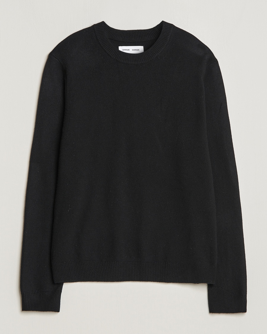 Herre | Pullovers rund hals | Samsøe Samsøe | Isak Crew Neck Black