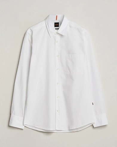 Herre | Skjorter | BOSS ORANGE | Relegant Cotton Pocket Shirt White