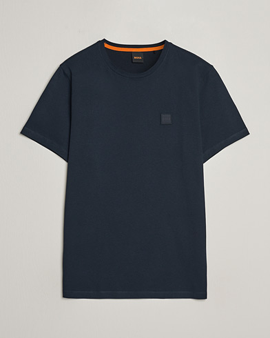 Herre | Kortermede t-shirts | BOSS ORANGE | Tales Logo Crew Neck T-Shirt Dark Blue
