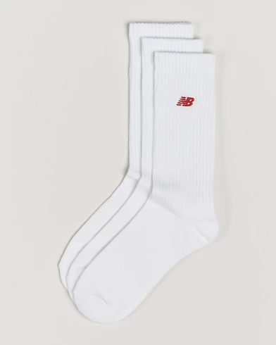 Herre | Vanlige sokker | New Balance | 3-Pack Patch Logo Socks White