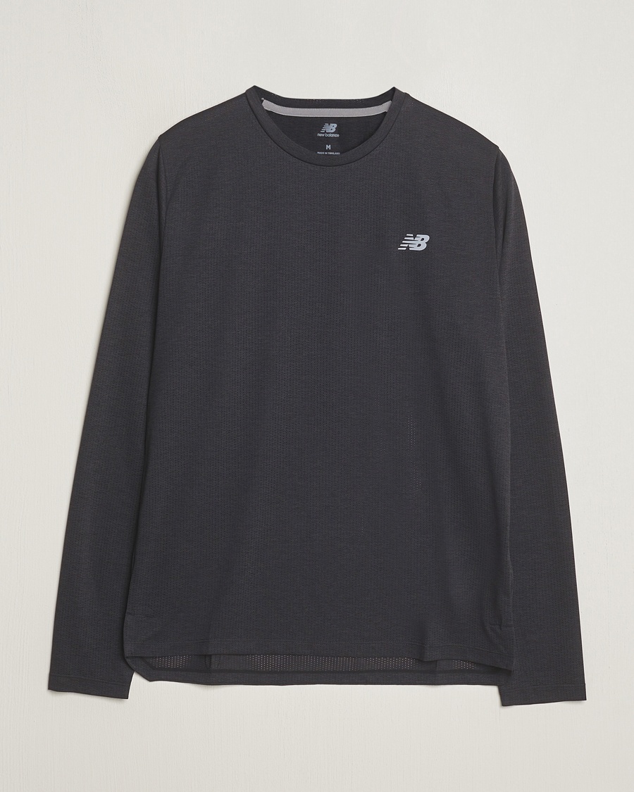 Herre | Svarte t-skjorter | New Balance Running | Athletics Run Long Sleeve T-Shirt Black