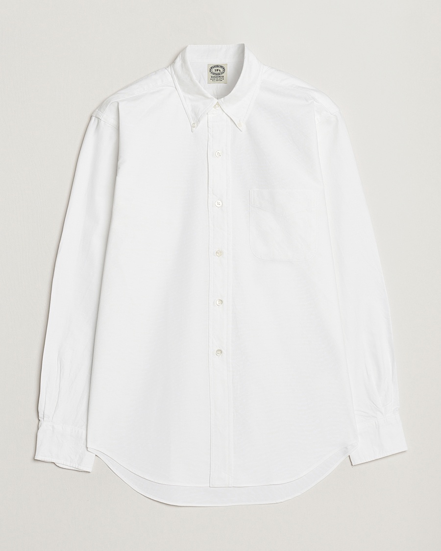 Kamakura Shirts Vintage Ivy Oxford Button Down Shirt White – Hvit