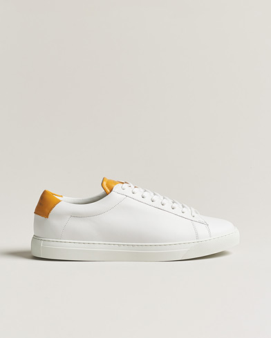 Herre |  | Zespà | ZSP4 Nappa Leather Sneakers White/Yellow