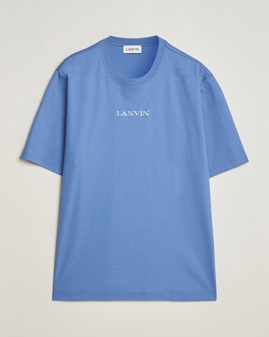 Herre |  | Lanvin | Embroidered Logo T-Shirt Cornflower