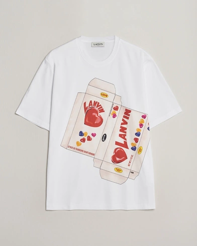 Herre |  | Lanvin | Bonbon Printed T-Shirt Optic White