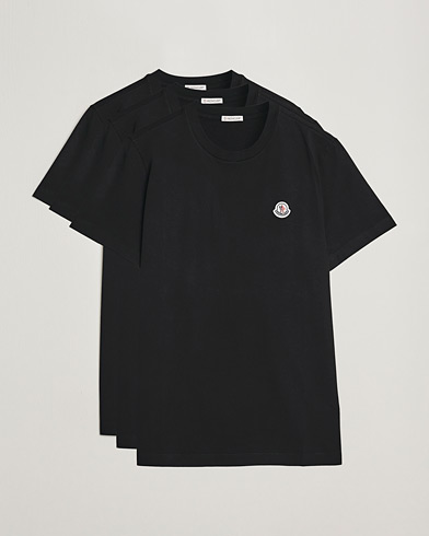 Herre | Kortermede t-shirts | Moncler | 3-Pack T-Shirt Black