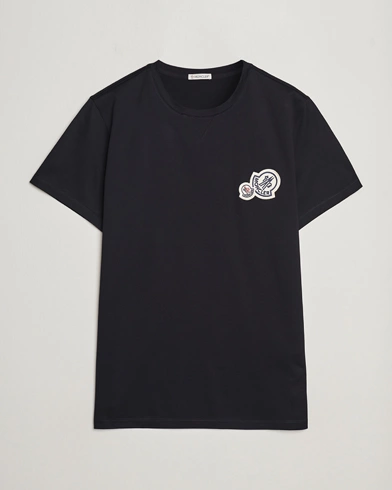 Herre | Moncler | Moncler | Double Logo T-Shirt Black