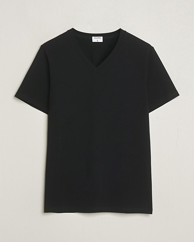 Herre | Filippa K | Filippa K | Organic Cotton V-Neck T-Shirt Black