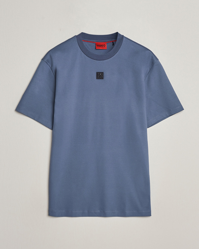Herre |  | HUGO | Dalile Logo Crew Neck T-Shirt Open Blue