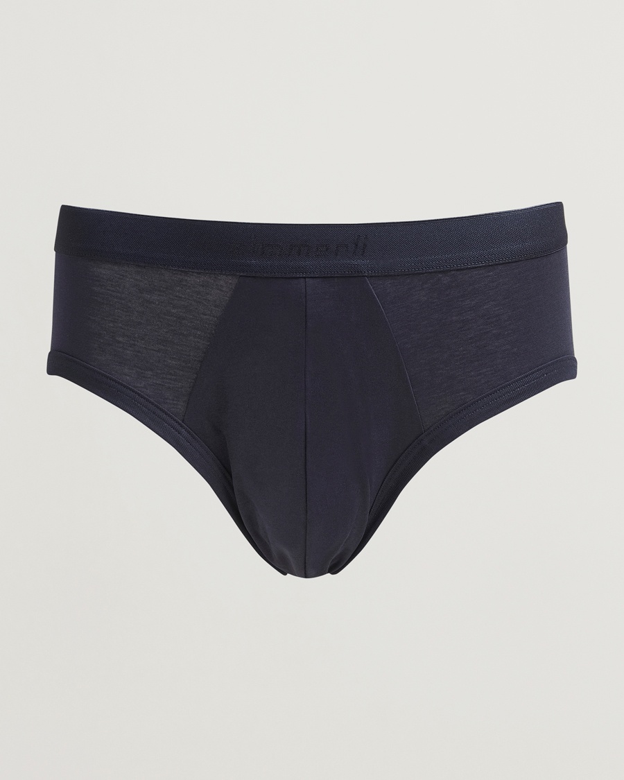 Herre | Briefs | Zimmerli of Switzerland | Sea Island Cotton Briefs Navy