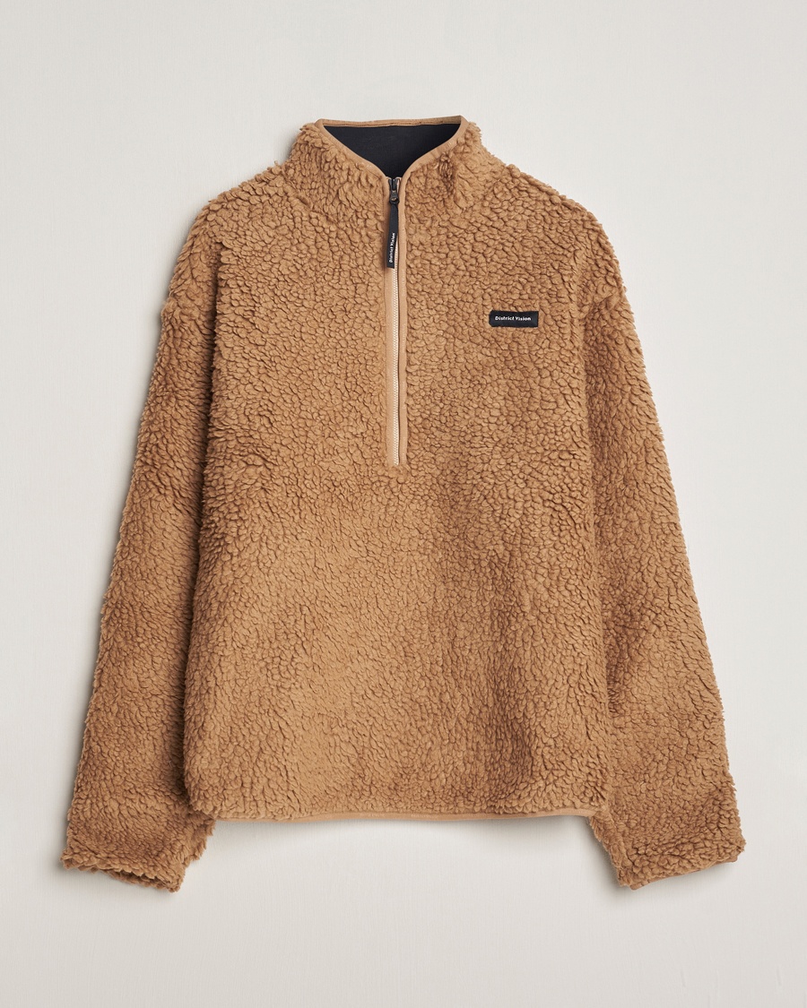 Herre | Gensere | District Vision | Half Zip Pile Fleece Sand