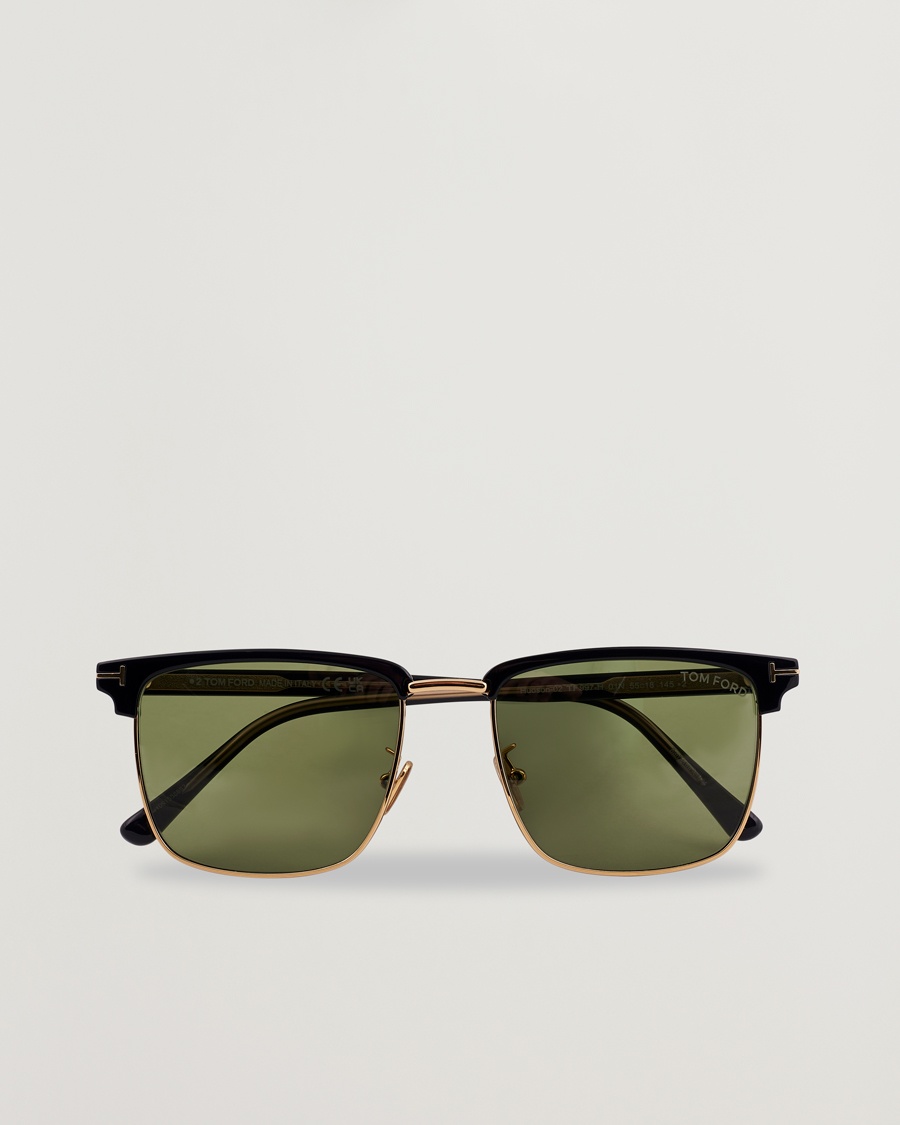 Tom Ford Hudson FT0997-H Metal Sunglasses Black/Green – Svart