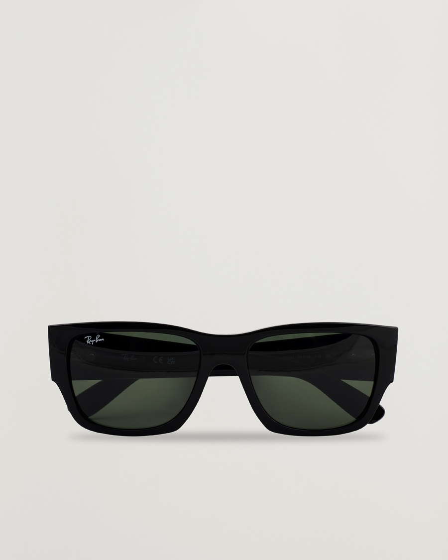 Ray-Ban Carlos Sunglasses Black/Crystal Green – Svart