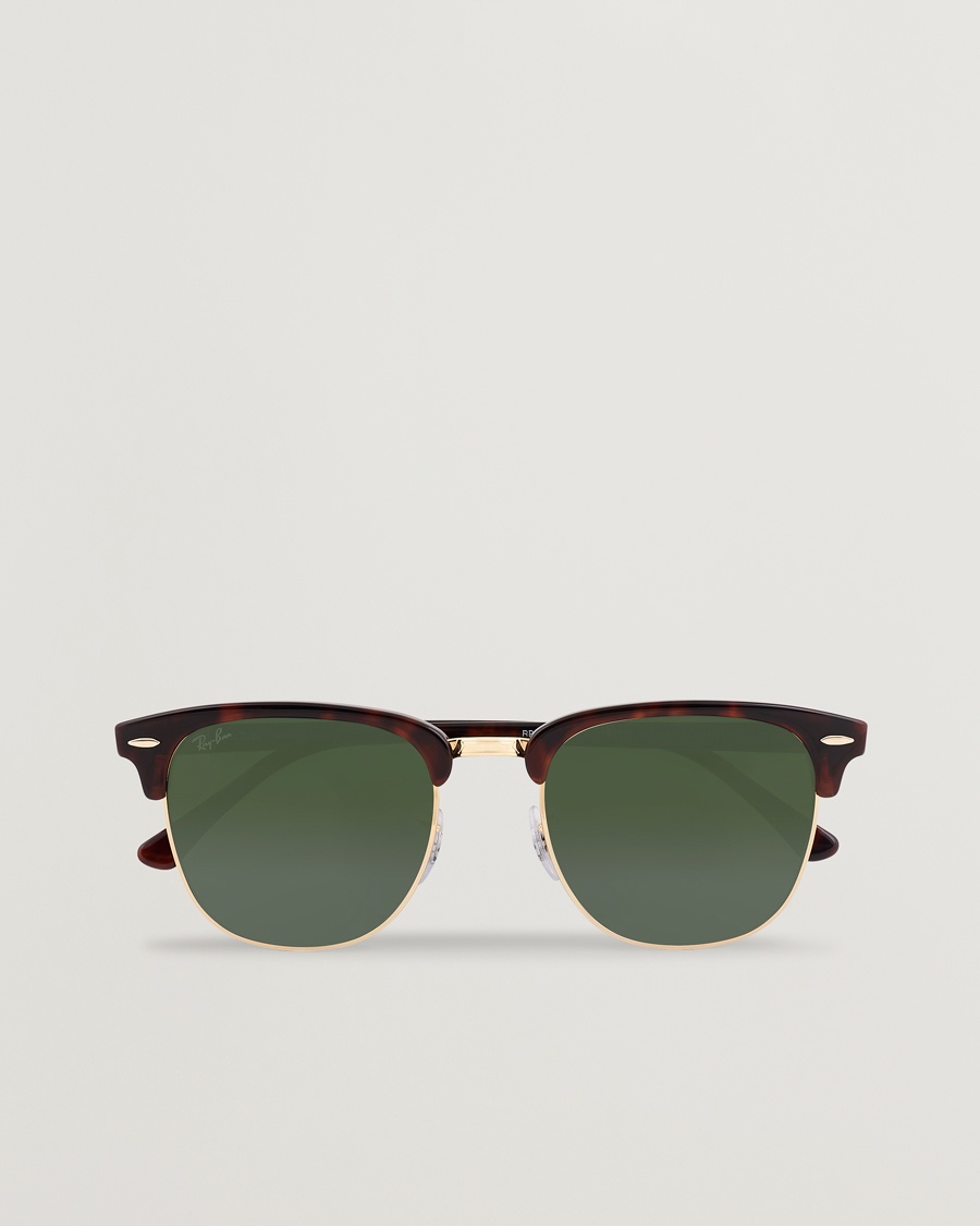 Ray-Ban Clubmaster Sunglasses Mock Tortoise/Crystal Green – Grønn