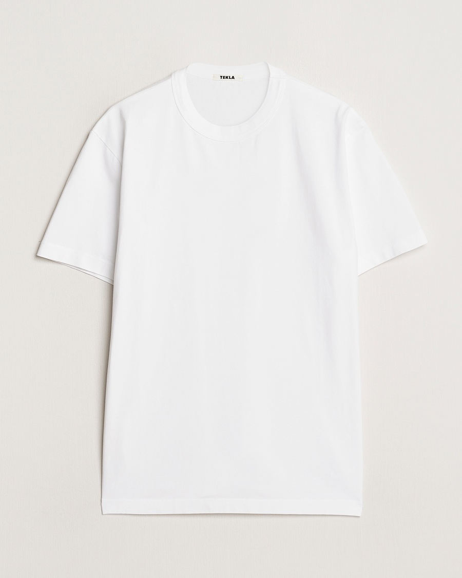 Herre | Hvite t-shirts | Tekla | Organic Cotton Sleeping T-Shirt White