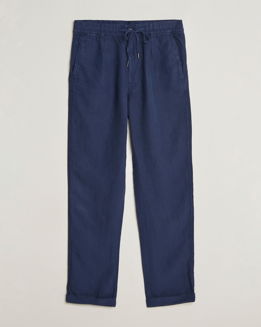 Polo Ralph Lauren Prepster Linen Trousers Newport Navy – Blå