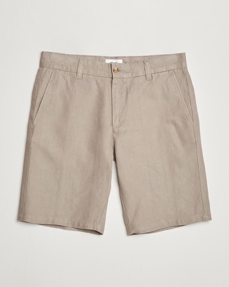 Herre | Business & Beyond - Casual | NN07 | Crown Linen Shorts Greige