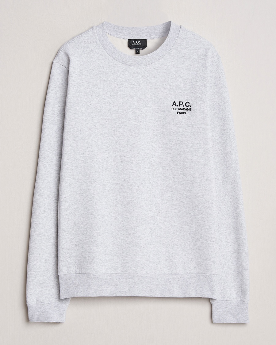 Herre | Sweatshirts | A.P.C. | Rue Madame Sweatshirt Heather Grey/Black
