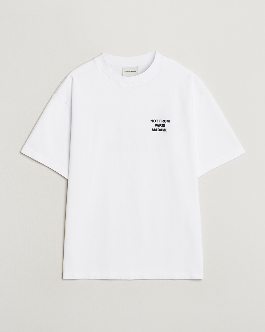 Drôle de Monsieur Slogan T-Shirt Optic White – Hvit