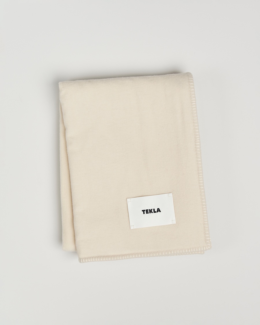 Herre | Pledd | Tekla | Lambswool Blanket Snow