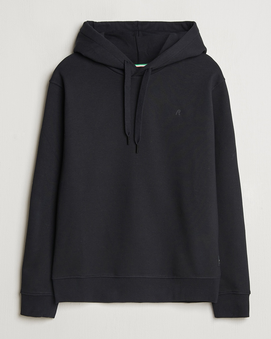 Replay Tonal Logo Hoodie Black – Svart