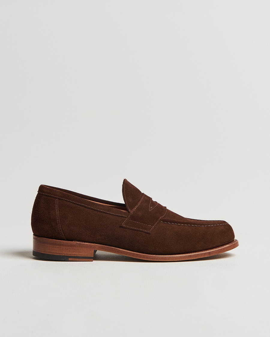 Herre | Sanders | Sanders | Aldwych Suede Penny Loafer Polo Snuff