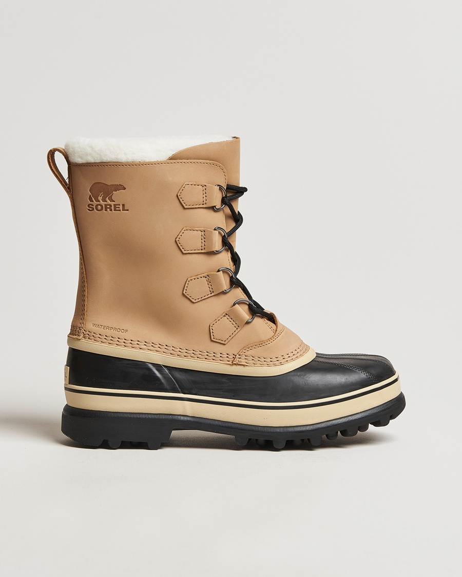 Herre | Turstøvler | Sorel | Caribou WP Felt Lined Leather Boots Buff