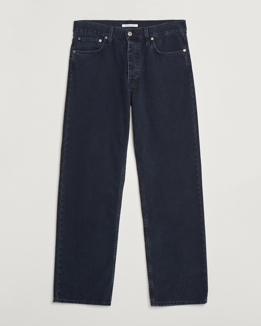 Sunflower Loose Jeans Blue Black – Blå
