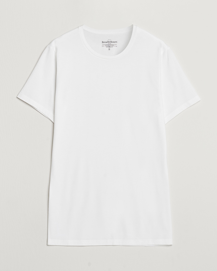 Herre | Klær | Bread & Boxers | Tencel Crew Neck T-Shirt White