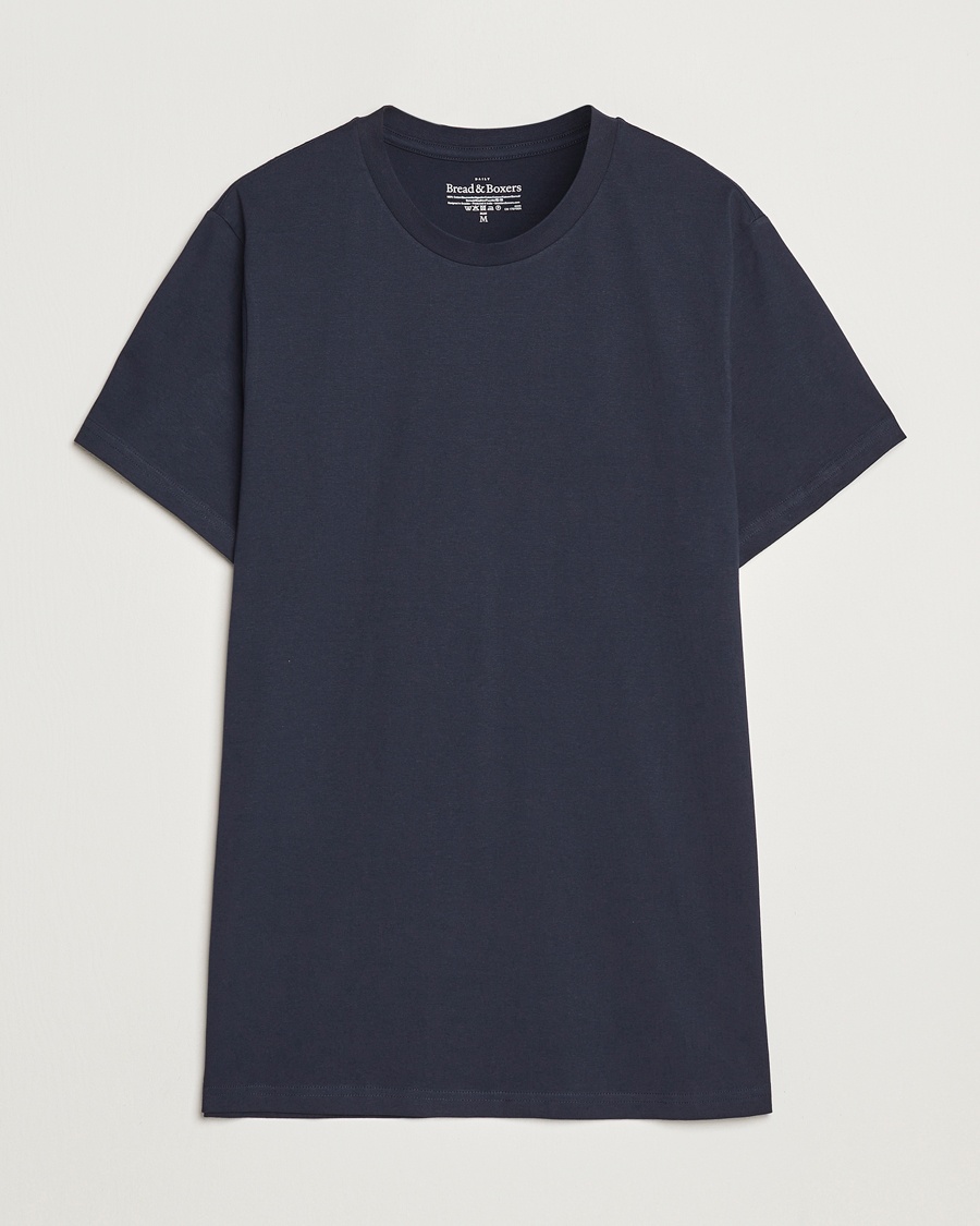 Herre | Klær | Bread & Boxers | Crew Neck Regular T-Shirt Dark Navy