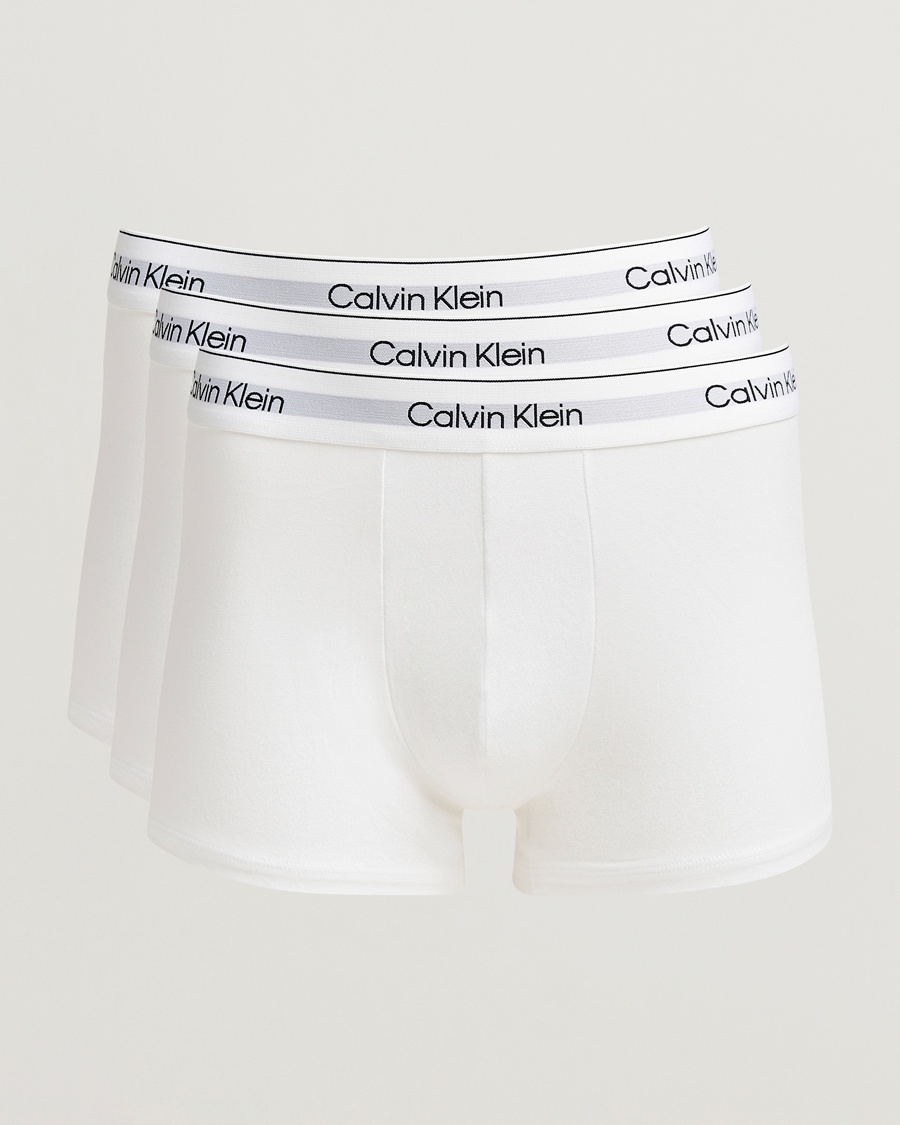 Herre | Calvin Klein | Calvin Klein | 3-Pack Icon Cotton Stretch Trunk White